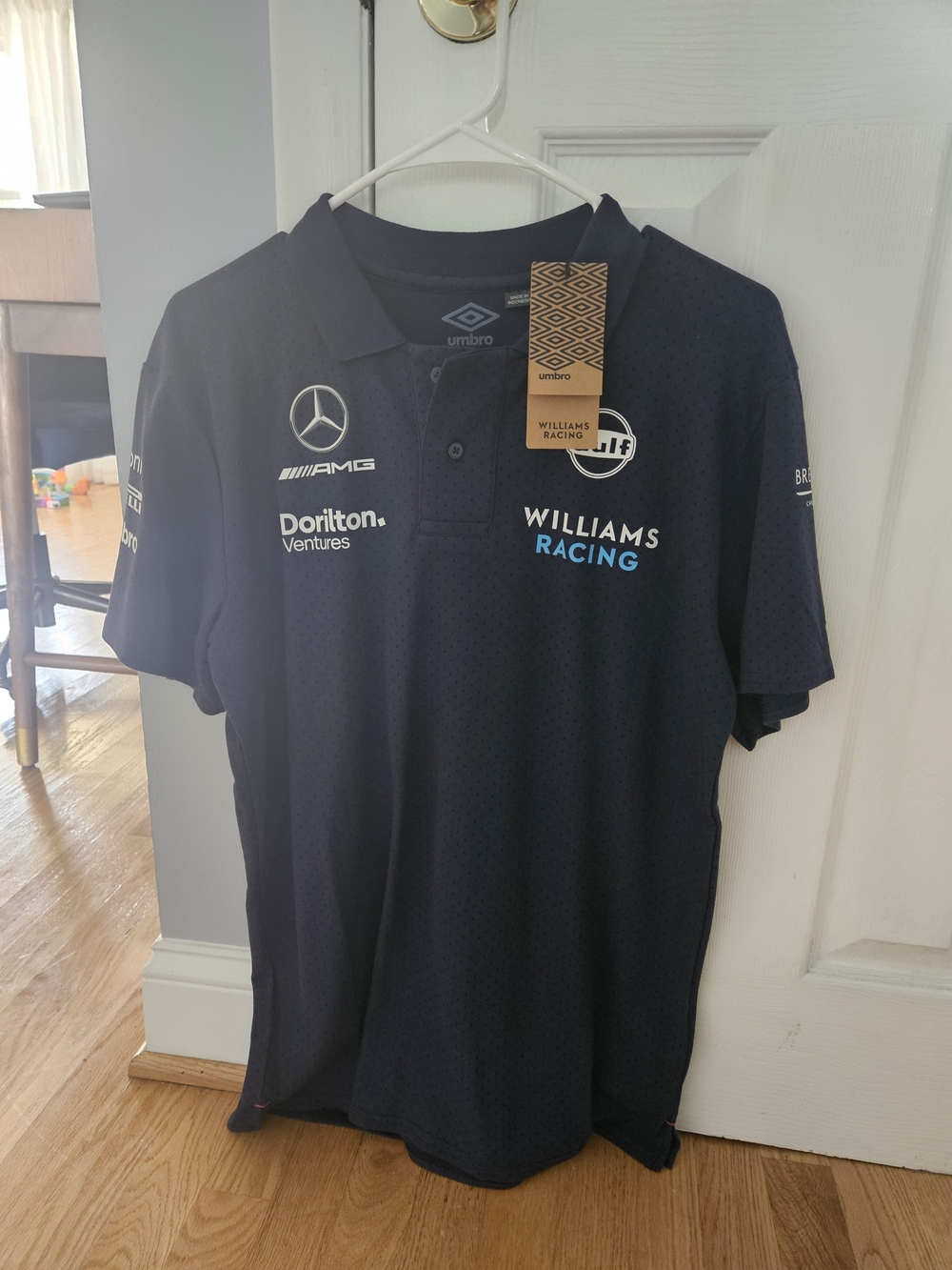 NWT Umbro F1 Williams Racing Men's Navy Polo Shirt Size M